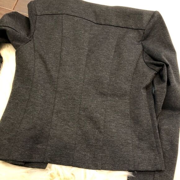 Catherine Malandrino Ponte Moto Jacket charcoal sz small - Picture 6 of 9